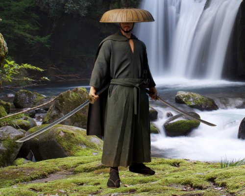 Samurai en la montaña